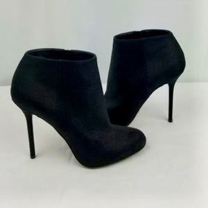 Sergio Rossi Black Suede Hidden Platform Ankle Boot sz 37.5
